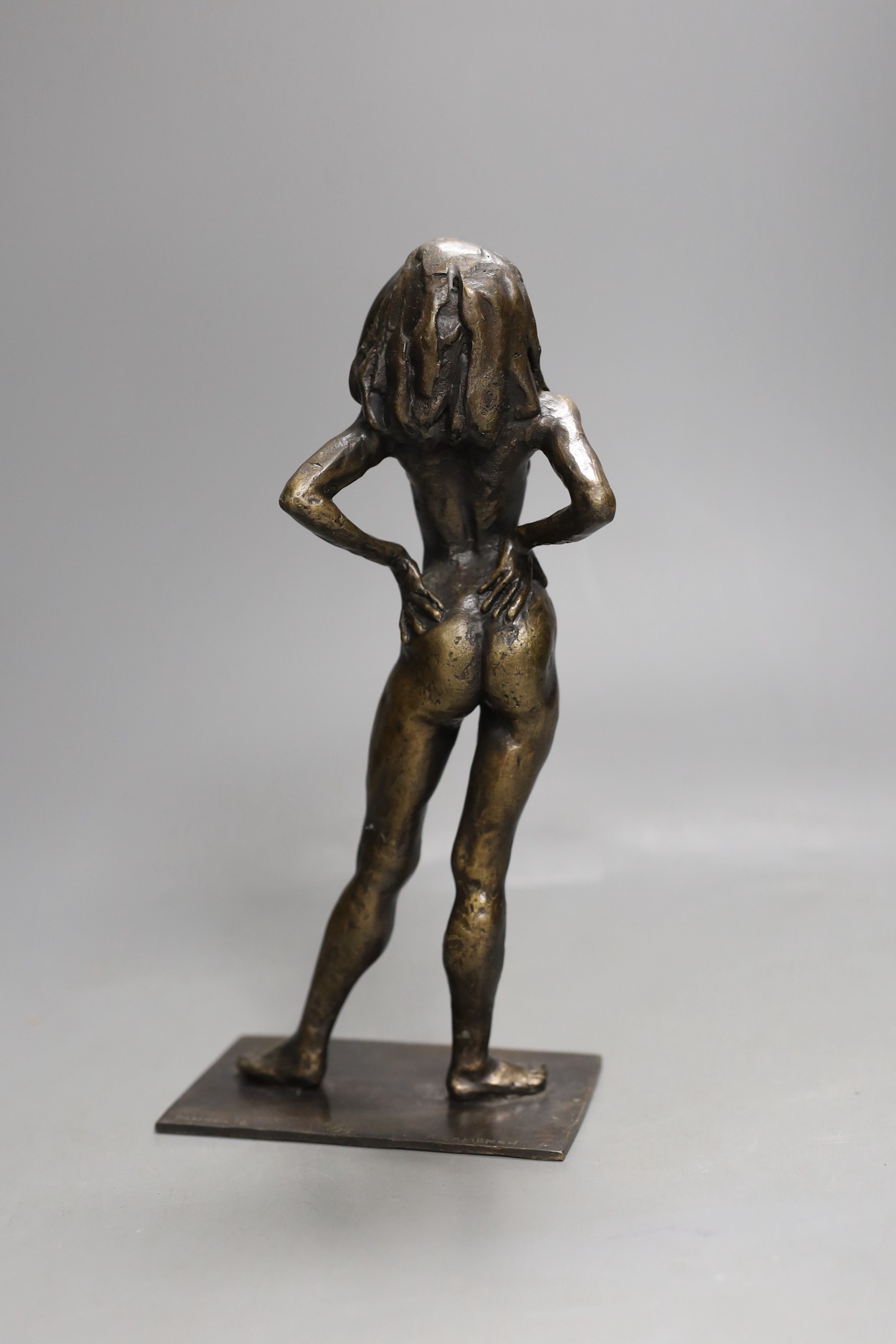 Ronald Cameron, bronze nude figure Dancer 2, limited edition 6/25, 23.5 cms high.